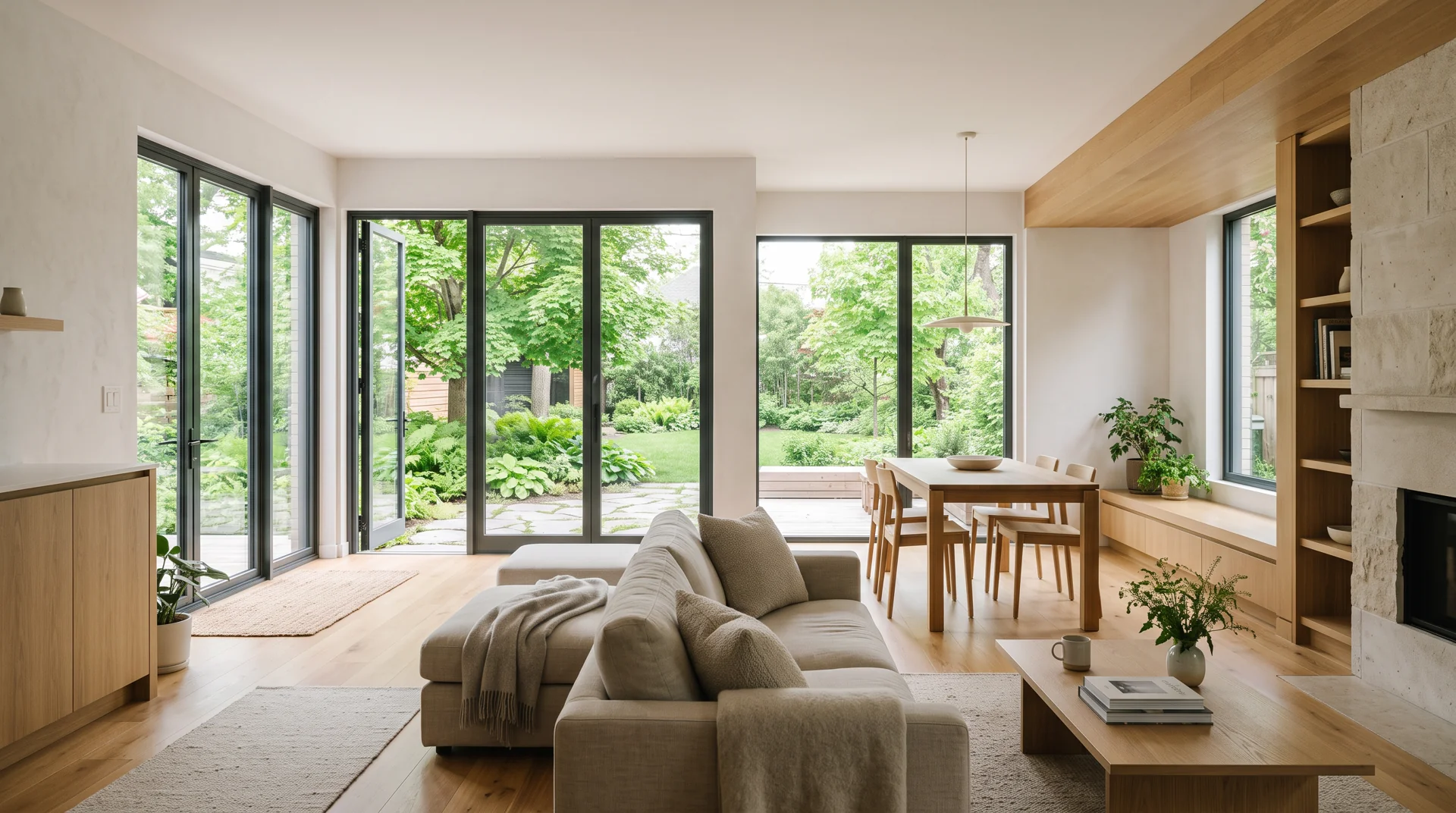 Residential interior with contemporary architecture